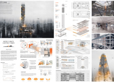 1st Prize Winner + 
BB STUDENT AWARD skyhive5 architecture competition winners