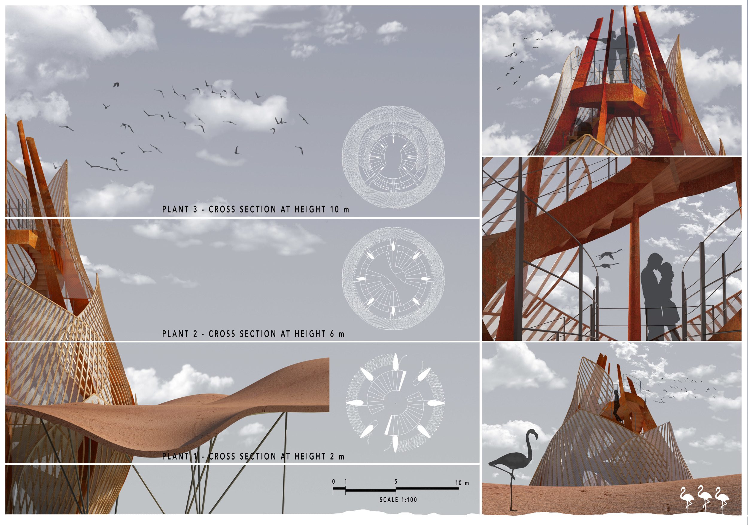 Concept Library Corten Steel Observation Tower Embracing Desert Concept Library Corten Steel Observation Tower Embracing Desert