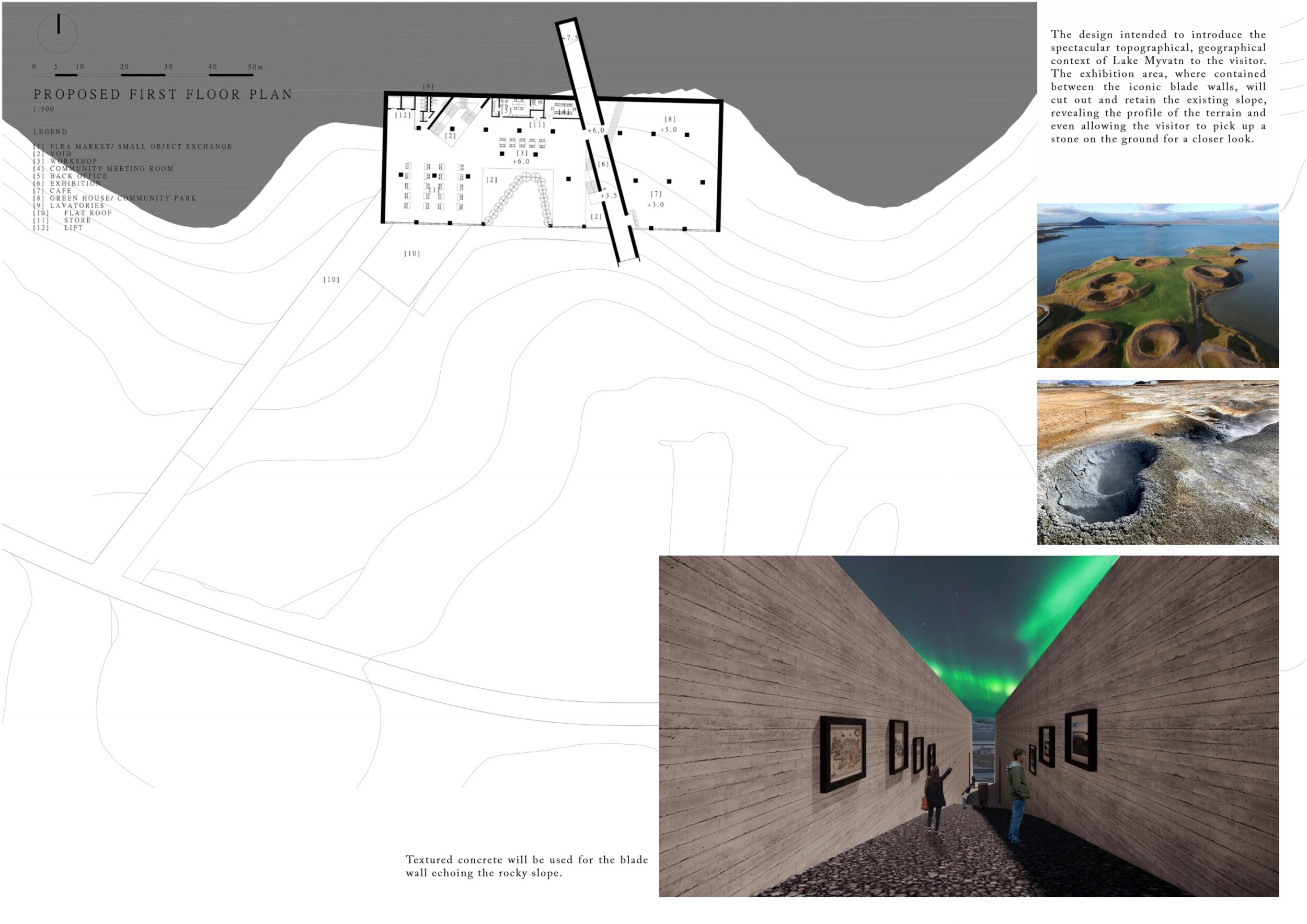 Architecture project // Textured Concrete Walls