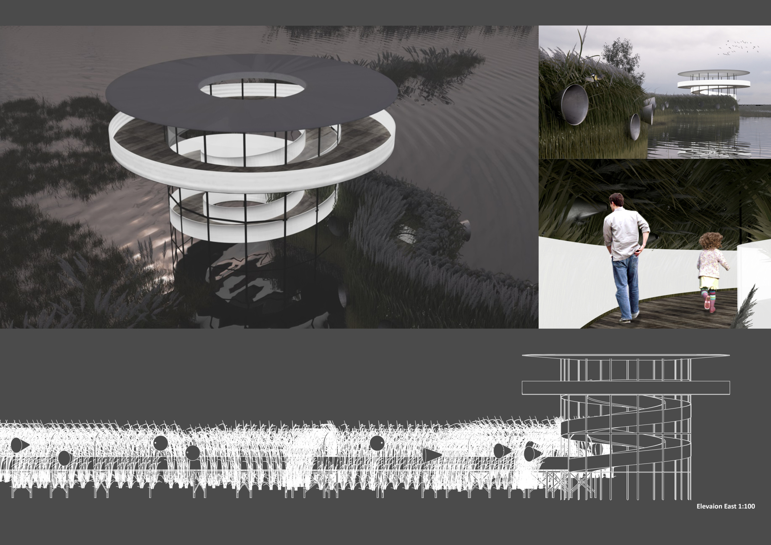 Architecture project // Spiral Observation Tower Crafted From Native ...